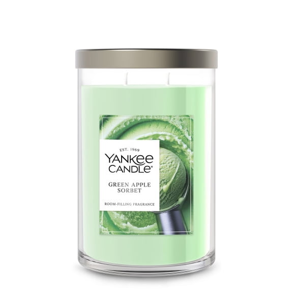 Yankee Candle Large Tumbler Scented Candle, Green Apple Sorbet, 20 oz