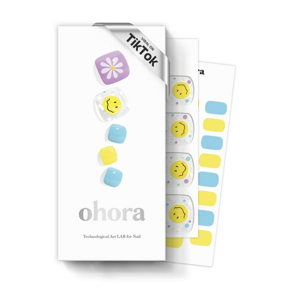 Tiras de gel para pedicura Mohora Semicuradas PU Witty morado/azul/amarillo