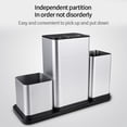 thumbnail image 3 of Knife Block Stainless Steel Modern Rectangular knife tool storage rack stainless steel Design Knife Holder Counter Top Storage, 3 of 8