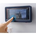 thumbnail image 4 of Soporte impermeable para baño, estante para teléfono móvil, montaje en pared sellado, sin perforaciones, soporte de almacenamiento para baño, persiguiendo artefacto dramático (azul geek) oso de fresa Electrónica, 4 of 4