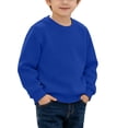 thumbnail image 2 of SELONE Kids Crewneck Sweatshirt Plain Long Sleeve Shirts Fleece Liner Ribbed Cuffs Pullover Comfywear Clothes 1-13Y, 2 of 9