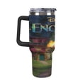 thumbnail image 3 of Encanto 40 Oz Tumbler with Handle And Straw, Stainless Steel Double Wall Vacuum Insulated Coffee Cup Travel Mug for Gym, Outdoors, Commute, Work, 3 of 8