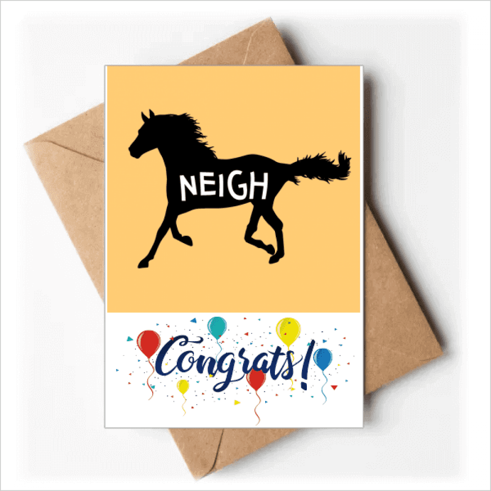 Running Dash Neigh Wedding Cards Congratulations Greeting Envelopes ...