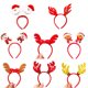 thumbnail image 2 of Diademas navideñas Reno de Papá Noel Banda para la cabeza para niños Vestir Cuerno de reno, 2 of 8