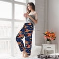 thumbnail image 5 of Cauagu Bowling Ball And Flame Pajama Pants for Women Loose Fit Wide Leg Trouser Pants Casual Elastic Waist Drawstring Lounge Pants, 5 of 6
