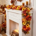 thumbnail image 6 of SLYNSHome Artificial Fall Garland With Maple Leaves Pumpkins Sunflowers, Autumn Vine Decor For Fireplace Mantel Thanksgiving Harvest Home Party Decoration, 6 of 9