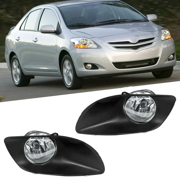 2pcs Fog Driving Light Lamp Bulb Assembly with Switch Wire Harness Fit for 2006 2007 2008 Toyota Yaris, Front Left & Right