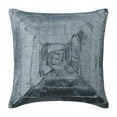 thumbnail image 1 of Cushion Cover, Pillow Cover Gray 24x24 inch (60x60 cm), Vintage Style Ruffles Shabby Chic Pillow Sham, Square Crushed Silk Pillow Sham, Modern Pillow Shams, Solid - Vintage Glory, 1 of 3