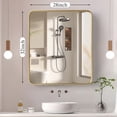 thumbnail image 6 of EDX Bathroom Mirror 28"x 32" Wall Mirror with Rectangular Metal Frame, Gold, 6 of 7