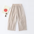 thumbnail image 6 of Wiyuqeen Girls Parachute Cargo Pants Causal Hiking Wide Leg Pants with Pockets Lightweight Running Open Bottom Joggers Palazzo Trousers 3-12Y, 6 of 7
