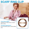 thumbnail image 3 of Uxcell 2 Scarf Ring Clip Resin Round T-Shirt Clip Fashion Ring Scarves Clasp Buckle Tie Circle Clip Light Coffee Color, 3 of 6