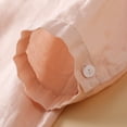 thumbnail image 3 of Womens Blouses Loose Button Solid Color Long Sleeve Casual Cotton Linen Smock Activewear, 3 of 5