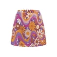 thumbnail image 2 of Uorisango Purple Hippie Flower Women's Active Performance Skort Soft Polyester Spandex Fabric Tennis Golf Skirts for Women with Shorts with Pockets Breathable Stretchy Daily Wear, 2 of 7