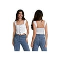 thumbnail image 5 of Baby Sweetie Women's Denim Vest Slim Fit Tank Tops Backless Sleeveless Button Down Crop Tops Party Club Going Out Top, 5 of 9