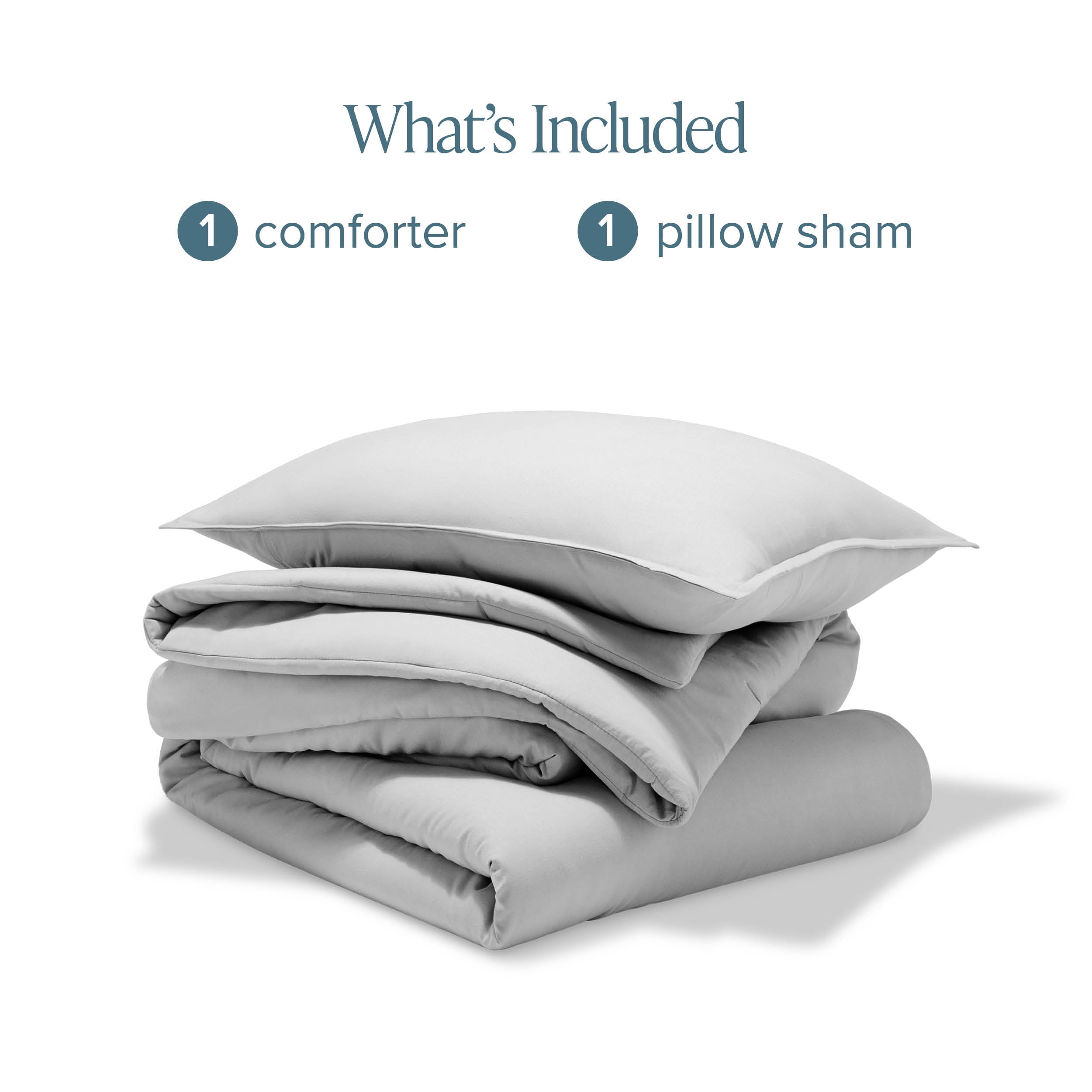 Bare Home Down Alternative Comforter Set - 2-Pieces - All Seasons - Twin/Twin-XL, Cloud Gray
