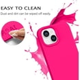 thumbnail image 5 of for iPhone 15 Case, Liquid Silicone Soft Gel Rubber iPhone 15 Phone Case Slim Fit Cover with Microfiber Lining Shockproof Protective Phone Cases for iPhone 15 6.1 inch, Hot Pink, 5 of 15