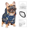 thumbnail image 3 of Fotbe Marine Nautical Sudadera con Estampado para Perros Pequeños – Suéter con Capucha para Mascotas, Tela Suave de Forro Polar con Bolsillo-XX-Large, 3 of 7