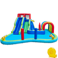 thumbnail image 2 of Yaheetech Double Lane Inflatable Water Slide for Kids, Blue, 2 of 8