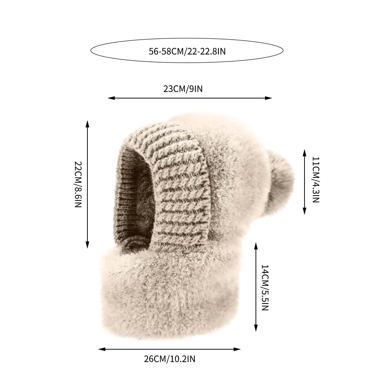 YZEGDCH Khai Balaclava Winter Ski Mask for Men and Women Windproof Hooded Scarf Neck Warmer Scarf Helmet Hood Cold Weather Set, Gift for Women Men