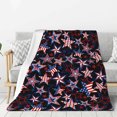 thumbnail image 2 of Dmlowu 4th of July Decorations Fleece Blanket 28x39" Extra Soft Blanket Memorial Day Decorations Bed Blanket Comfortable Warm Throw Blanket for Couch Travel Camping Living Room Home Decor, 2 of 7