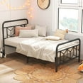 thumbnail image 1 of Costway Twin Size Bed Frame Mattress Foundation with Headboard 12.5" Under-bed Storage Black, 1 of 10