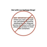 American-Made Premium Garbage Strap, Adjustable Garbage Can Security Strap, Heavy Duty Material, Black - By Garbage Commander