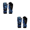 thumbnail image 4 of Jumpingount Guantes para niños Manoplas impermeables Estampado floral frío Fleece Nieve Hebilla ajustable Guante antideslizante para deportes al Type2 NO2, 4 of 6