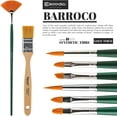 thumbnail image 4 of Escoda Barroco Toray Gold Synthetic Brush - Angular, Short Handle, Size 10, 4 of 5