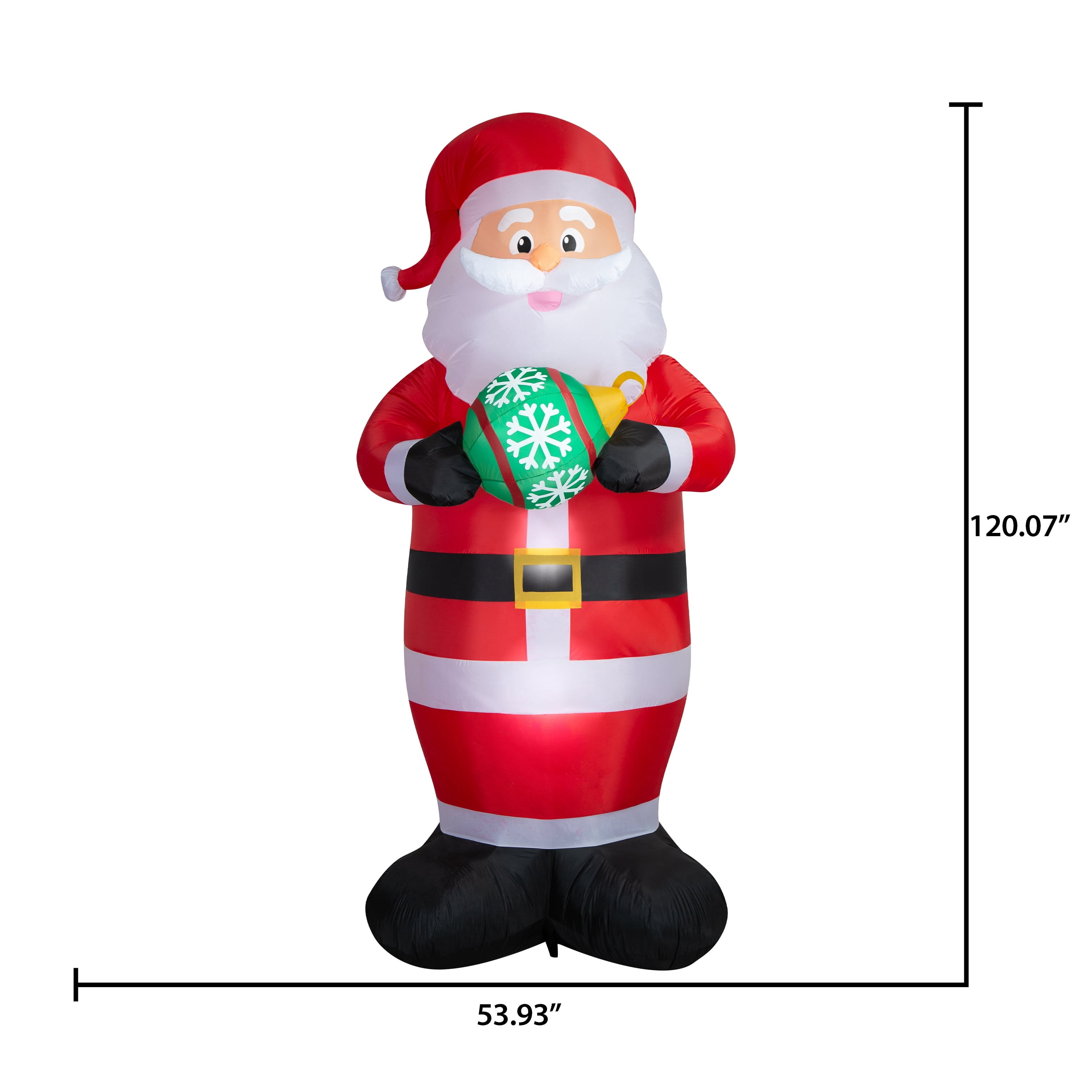 Multicolor Santa Holding Ornament Christmas Airblown Yard Inflatable, 10', by Holiday Time
