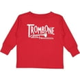 thumbnail image 3 of Inktastic Trombone Rough White Text Boys or Girls Long Sleeve Toddler T-Shirt, 3 of 5