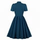 thumbnail image 4 of Vestido vintage con lazo y encaje en el cuello para mujer - Poliéster, silueta en A, informal/fiesta, tallas S-XXL, tirantes ajustables, 4 of 4