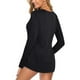 thumbnail image 2 of Túnica de mujer con cuello en V y botones Henley Camisas de manga larga sueltas pulóver Tops camiseta blusa de salón para mujer, 2 of 2