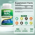 thumbnail image 2 of 3 Pack Best Naturals NAC (N-Acetyl Cysteine) 600 mg 120 Capsules, 2 of 7