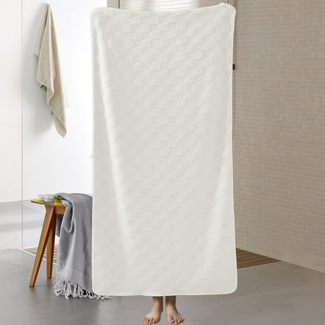 Price Match,Velvet Texture Quick-Dry Bath Towel, Thickened Soft Fabric, for Adults Home, Absorbent Fast Drying Wash Towel Gift Set | 100%Polyester, White