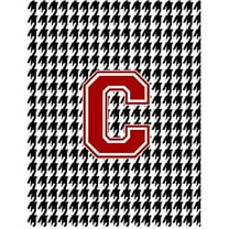 Carolines Treasures CJ1021-C-GF Houndstooth Black Initial C Monogram Initial Flag Garden Size CJ1021 Small multicolor
