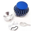 33cc 43cc 49cc Performance UFO Style Blue Air Filter Kit w/V-stack for Kid stand up gas scooter, Mid size pocket bikes