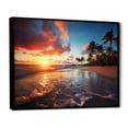 thumbnail image 2 of Designart "Beach Photo Sunset Charm XIV" Nautical & Beach Floater Framed Canvas Print, 2 of 7