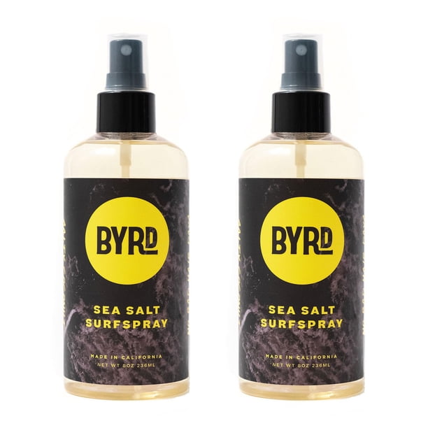 Byrd Sea Salt Surfspray Aroma de coco salado Spray texturizante y voluminizador Spray de hidratación y brillo para el cabello Surfer Hair Safe para todo tipo de cabello 8 onzas líquidas Paquete de 2