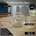 thumbnail image 3 of Papillon Breed Themed Engraved Stemless Wine Glass, Unique Pet Gift for Papillon Mom/Dad, Dog Lover Gifts for Her/Him, 3 of 3