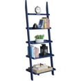 thumbnail image 4 of HomeStock Boho Beauty Bookshelf Ladder, Cobalt Blue - 15.75"D x 25"W x 72.75"H, 5 Shelves, Floor Mount, Rectangular, Ladder Shelf, Crafted from Solid Pine, Birch Veneer, 4 of 6