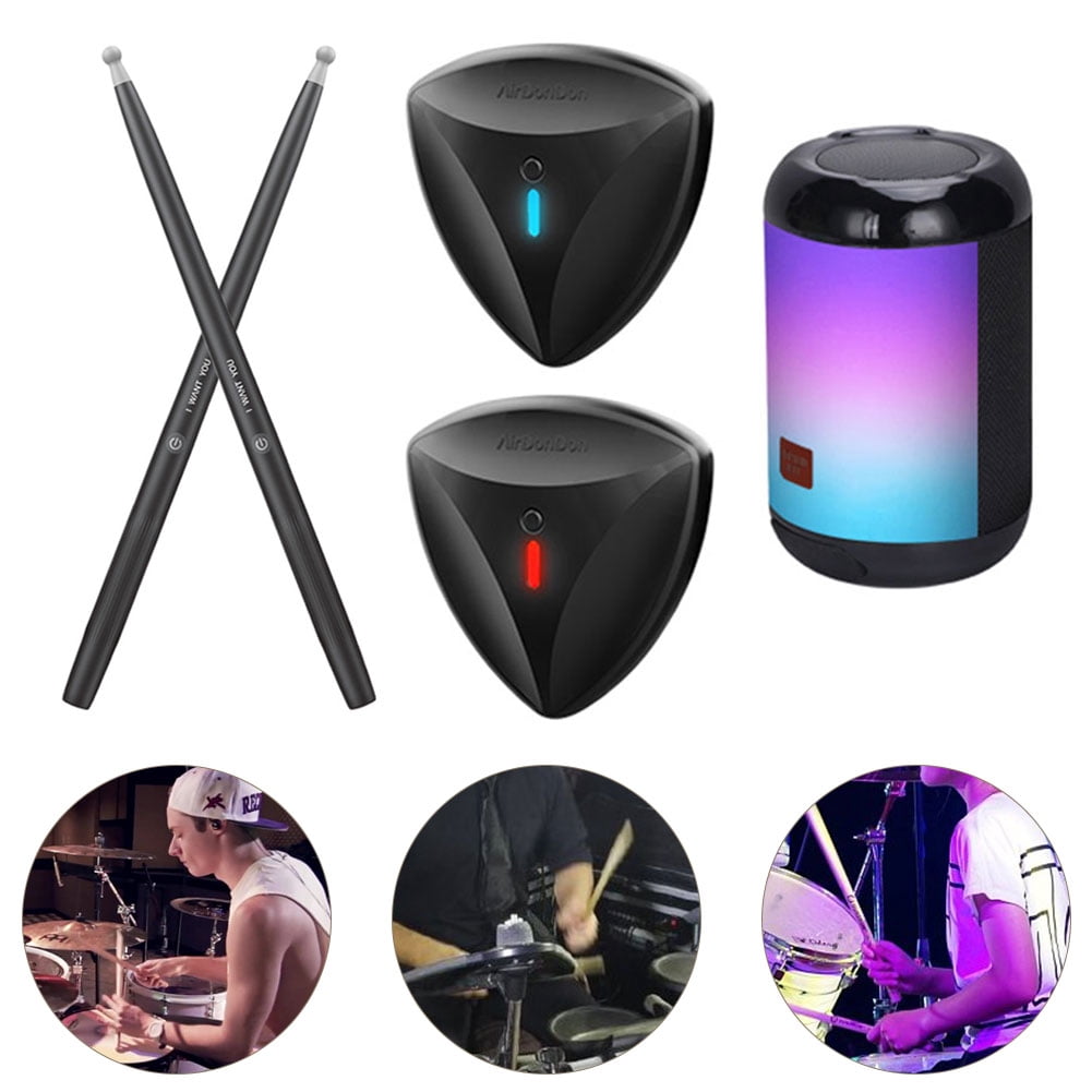BLEEUS Bt Electric Air Drum Set With Foot Pedals Headphone Jack (Professional Version) Musical Instruments Supplies (Professional Version)