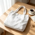 thumbnail image 3 of JWZZYD Corduroy Tote Bag for Women, Large Capacity Canvas Shoulder Cord Purse and Handbags with Inner Pocket, Solid White Corduroy Bag for Work Travel Daily Essentials, 3 of 6