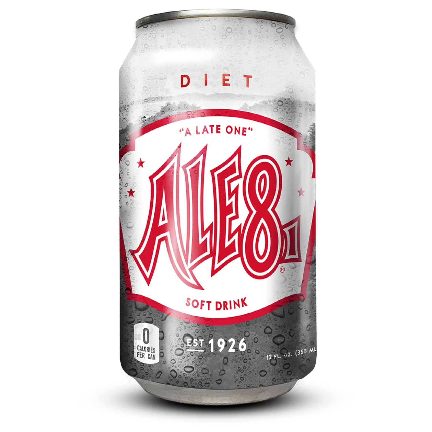 Ale 8 One Ginger Ale Soda with a Caffeine Kick & Hint of Citrus - Original Flavor - Zero Sugar - 12 Pack, Case of 12 Oz Cans - Sugar Free Ginger Soft Drink, Pack of 12 - image 1 of 6