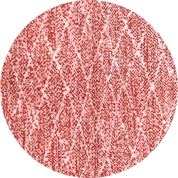 Ahgly Company Machine Washable Indoor Round Abstract Red Modern Area Rugs, 6' Round