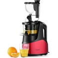 thumbnail image 2 of Caynel Slow Masticating Juicer Cold Press Extractor with 3" Wide Chute, Red, 2 of 8