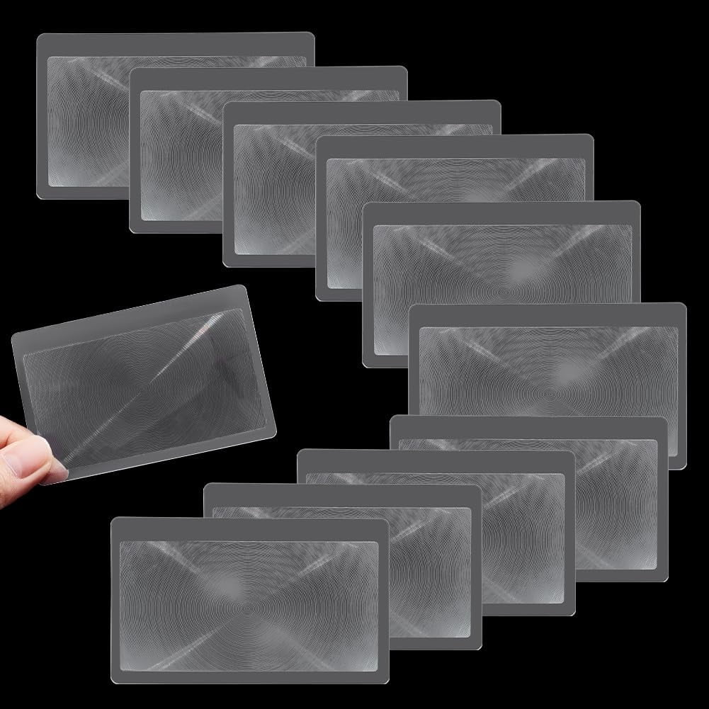 PVC Magnifier Bookmark Rectangle Clear 85x55x0.4mm