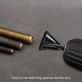 thumbnail image 3 of Herramienta de desbarbado de chaflán externo, vástago hexagonal de acero de alta velocidad, herramientas de eliminación de rebabas para brocas, se adapta a pernos, paquete de 2, negro, 3 of 5