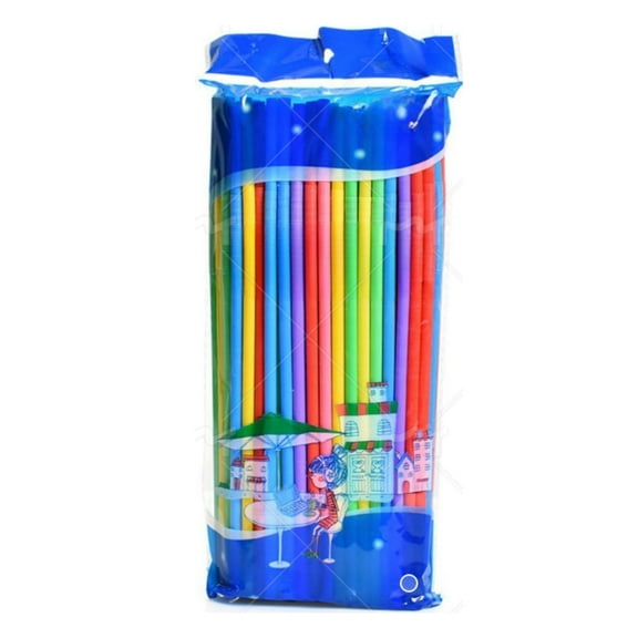 Flexible Straws Indoor Outdoor Red and Blue Colorful 100Pcs Clearance