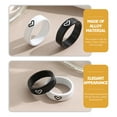 thumbnail image 3 of LOLIPPYY 1Pair Couple Wedding Bands with Delicate Design Assorted Color Finger Rings, 3 of 8