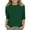 Green, variant on Basic Shirt Girls Casual 3/4 Sleeve T Shirts Crewneck Blue Plain Comfy Trendy Girls T Shirts